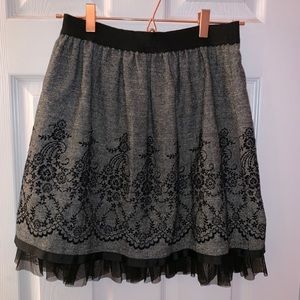 Black and Grey Dressy Skirt